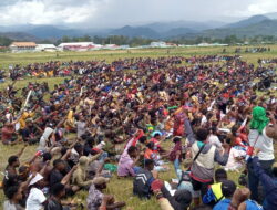 Die Aktionmassen in ganz Lapago teilte die Forderung mit, um United Liberation Movement for West Papua als Vollmitglied von Melanesian Spearhead Group zu unterstützen